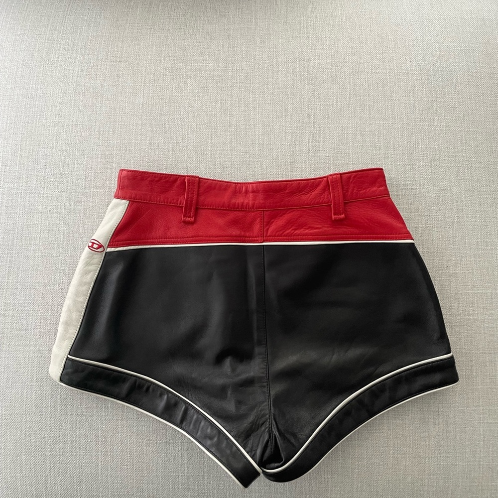 DIESEL leather bike racer hot short shorts - Picture 11 of 15